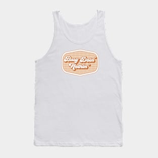 Brown Busy Doin' Nothing Badge Tank Top